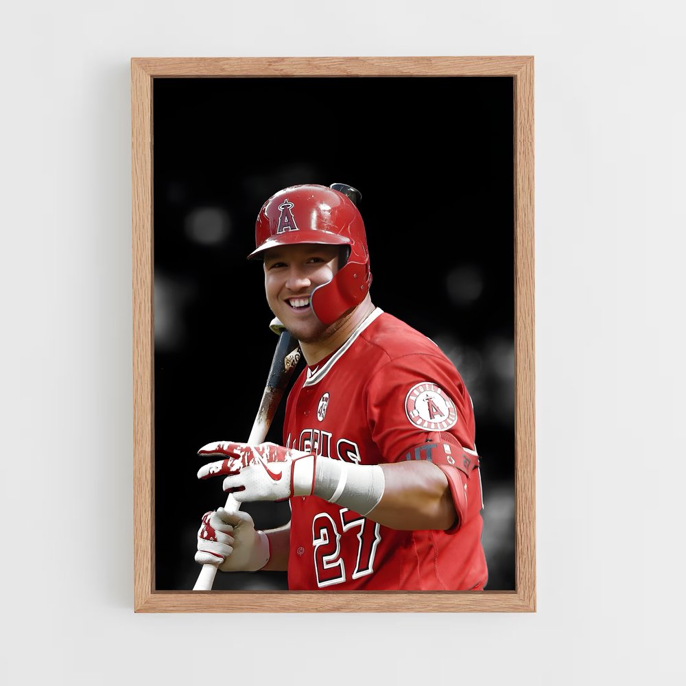 Poster Swing de Mike Trout – affiche Baseball (vue 4)